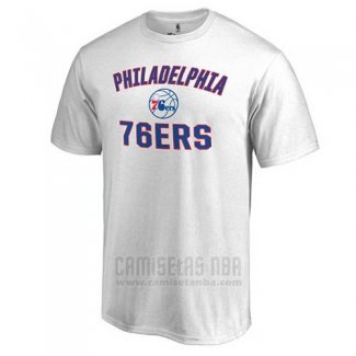 Camiseta Manga Corta Philadelphia 76ers Blanco2