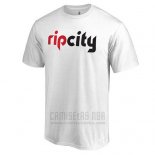 Camiseta Manga Corta Portland Trail Blazers Blanco Rip City