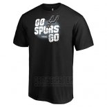 Camiseta Manga Corta San Antonio Spurs Negro 2019 NBA Playoffs Go Spurs Go