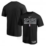 Camiseta Manga Corta San Antonio Spurs Practice Performance 2022-23 Negro