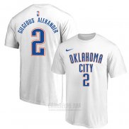 Camiseta Manga Corta Shai Gilgeous Alexander Oklahoma City Thunder 2019-20 Blanco