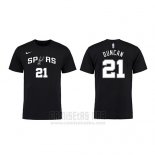 Camiseta Manga Corta Tim Duncan San Antonio Spurs Negro