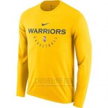 Camiseta Manga Larga Golden State Warriors Amarillo Practice Legend Performance