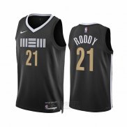 Camiseta Memphis Grizzlies David Roddy #21 Ciudad 2023-24 Negro