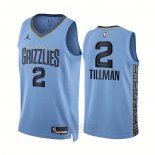 Camiseta Memphis Grizzlies Xavier Tillman #2 Statement 2022-23 Azul