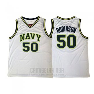 Camiseta Navy David Robinson #50 Blanco