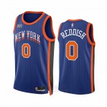 Camiseta New York Knicks Donte Divincenzo #0 Ciudad 2023-24 Azul