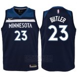 Camiseta Nino Minnesota Timberwolves Jimmy Butler #23 2017-18 Azul