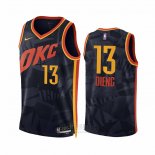 Camiseta Oklahoma City Thunder Ousmane Dieng #13 Ciudad 2023-24 Negro