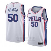 Camiseta Philadelphia 76ers Emeka Okafor #50 Association 2018 Blanco