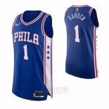 Camiseta Philadelphia 76ers James Harden #1 Icon 2021-2022 Autentico Azul