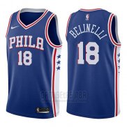 Camiseta Philadelphia 76ers Marco Belinelli #18 Icon 2017-18 Azul