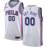 Camiseta Philadelphia 76ers Nike Personalizada 17-18 Blanco