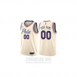 Camiseta Philadelphia 76ers Personalizada Ciudad 2018 Crema
