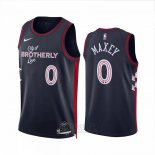 Camiseta Philadelphia 76ers Tyrese Maxey #0 Ciudad 2023-24 Azul