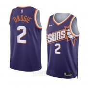 Camiseta Phoenix Suns Josh Okogie #2 Icon 2023-24 Violeta