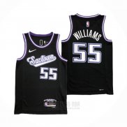 Camiseta Sacramento Kings Jason Williams #55 Ciudad 2021-22 Negro