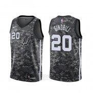 Camiseta San Antonio Spurs Manu Ginobili #20 Ciudad Camuflaje