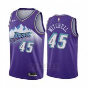 Camiseta Utah Jazz Donovan Mitchell #45 Hardwood Classic 2019-20 Violeta