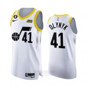 Camiseta Utah Jazz Kelly Olynyk #41 Association Autentico 2022-23 Blanco