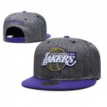 Gorra Los Angeles Lakers Ajustable Violeta Gris