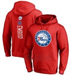 Sudaderas con Capucha Joel Embiid Philadelphia 76ers Rojo5