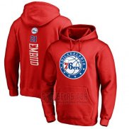 Sudaderas con Capucha Joel Embiid Philadelphia 76ers Rojo5