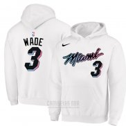 Sudaderas con Capucha Miami Heat Dwyane Wade Ciudad 2020-21 Blanco