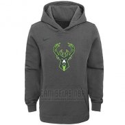 Sudaderas con Capucha Milwaukee Bucks Gris4