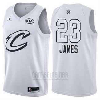 Camiseta All Star 2018 Cleveland Cavaliers Lebron James #23 Blanco