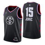 Camiseta All Star 2019 Denver Nuggets Nikola Jokic #15 Negro