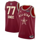 Camiseta All Star 2024 Dallas Mavericks Luka Doncic #77 Rojo