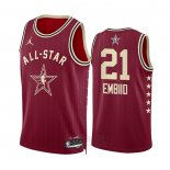 Camiseta All Star 2024 Philadelphia 76ers Joel Embiid #21 Rojo