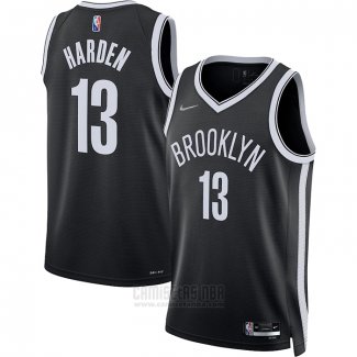 Camiseta Brooklyn Nets James Harden #13 Icon 2021-22 Negro