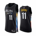 Camiseta Brooklyn Nets Kyrie Irving #11 Ciudad 2020-21 Autentico Negro