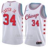 Camiseta Chicago Bulls Wendell Carter Jr. #34 Ciudad 2018 Blanco