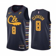 Camiseta Cleveland Cavaliers Jordan Clarkson #8 Ciudad Azul