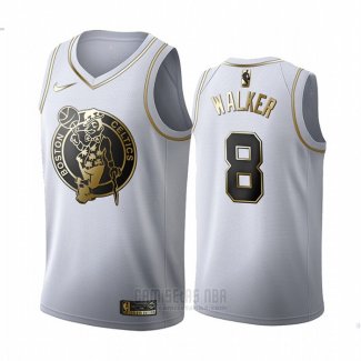 Camiseta Golden Edition Boston Celtics Kemba Walker #8 Blanco