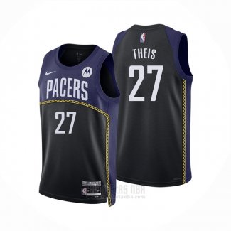 Camiseta Indiana Pacers Daniel Theis #27 Ciudad 2022-23 Azul