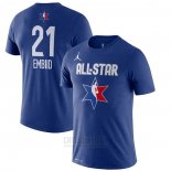 Camiseta Manga Corta All Star 2020 Philadelphia 76ers Joel Embiid Azul