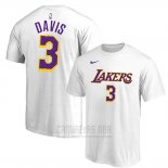 Camiseta Manga Corta Anthony Davis Los Angeles Lakers Blanco