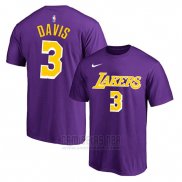 Camiseta Manga Corta Anthony Davis Los Angeles Lakers Violeta2