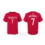 Camiseta Manga Corta Carmelo Anthony Houston Rockets Rojo2