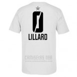 Camiseta Manga Corta Damian Lillard All Star 2019 Portland Trail Blazers Blanco