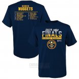 Camiseta Manga Corta Denver Nuggets 2023 NBA Finals Roster Azul