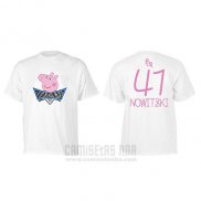 Camiseta Manga Corta Dirk Nowitzki Dallas Mavericks Blanco Peppa Pig Cruzado