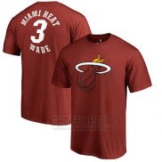 Camiseta Manga Corta Dwyane Wade Miami Heat Rojo