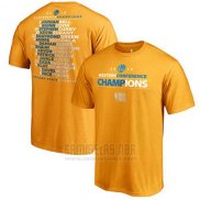 Camiseta Manga Corta Golden State Warriors Amarillo 2018 Western Conference Champions Backcourt Roster
