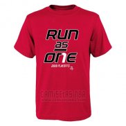 Camiseta Manga Corta Houston Rockets Rojo 2019 NBA Playoffs Run as One2