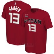 Camiseta Manga Corta James Harde Houston Rockets Rojo 2019-20 Ciudad